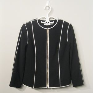 Calvin Klein Black Jacket Blazer Small Zip Front